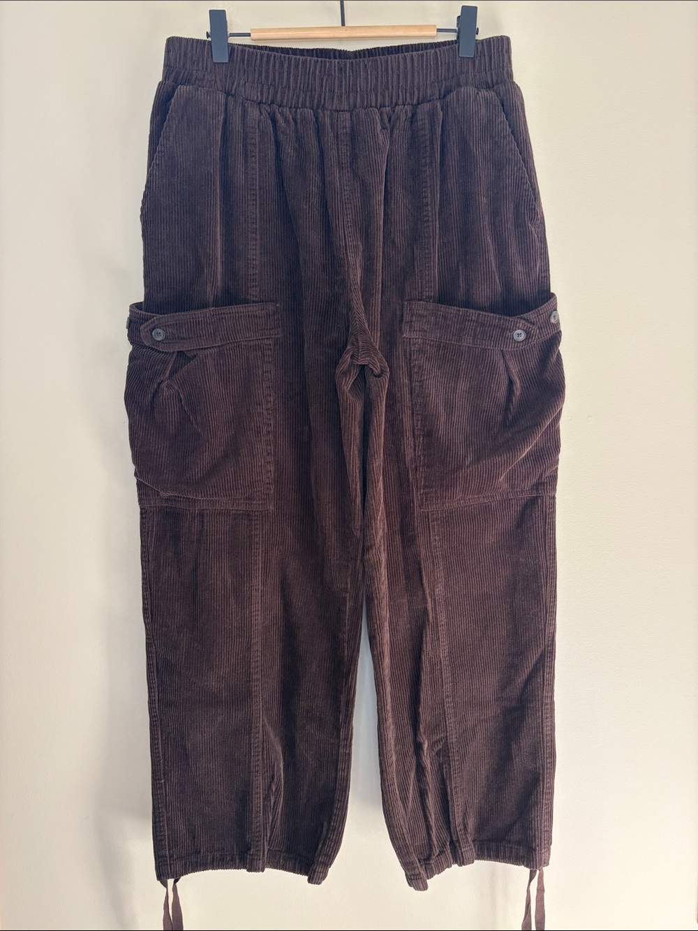 Urban Outfitters Brown Corduroy Wide Leg Cargo Utility Pants Medium